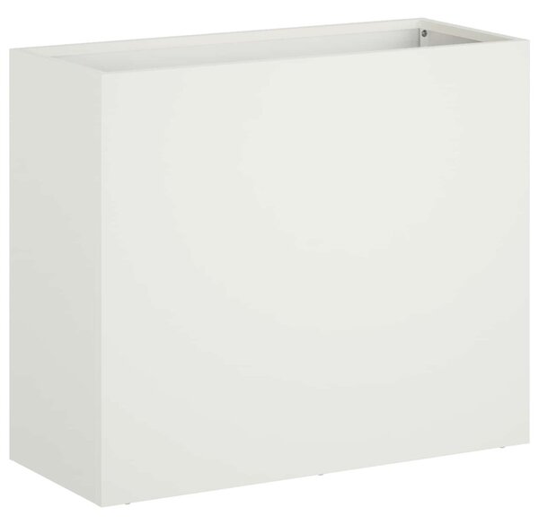 Kerti cserép 2 db Fehér 50 x 20 x 40 cm Hidegen hengerelt acél