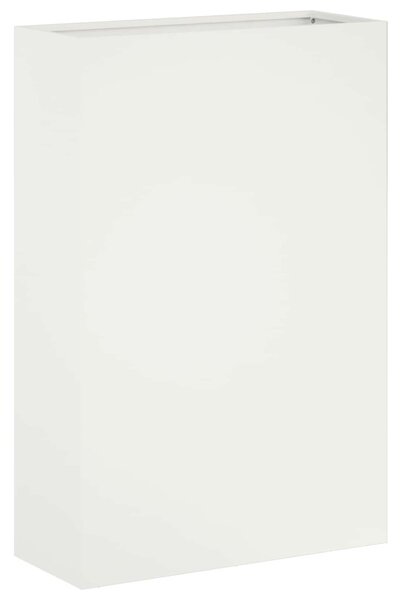 Kerti cserép 2 db Fehér 40 x 20 x 75 cm Hidegen hengerelt acél
