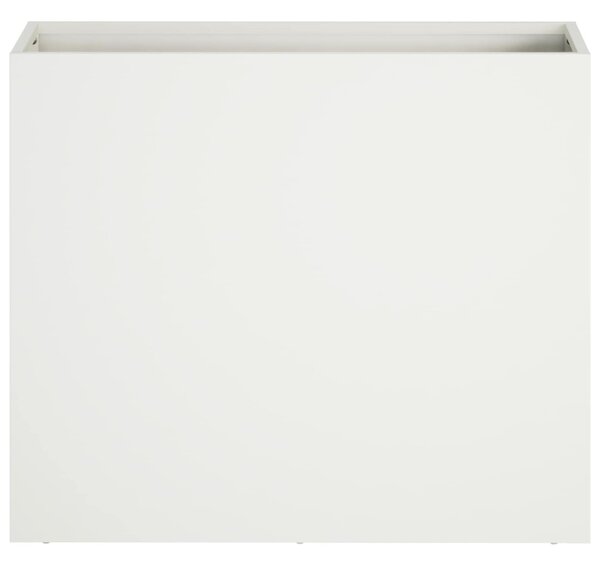 Kerti cserép 2 db Fehér 50 x 20 x 40 cm Hidegen hengerelt acél