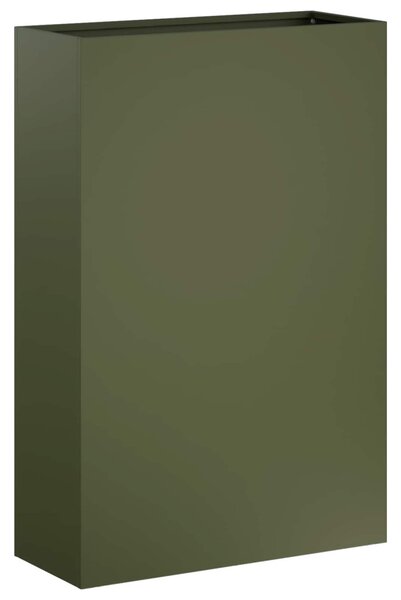 Kerti cserép Olajzöld 40 x 20 x 75 cm Hidegen hengerelt acél