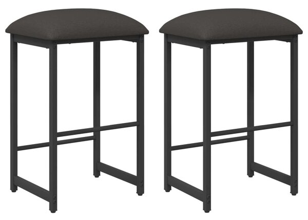 Bárszék 2 db Sötétszürke 40 x 32 x 64 cm Szerelt Fa