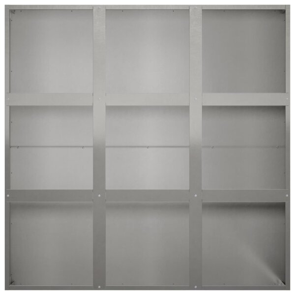 Kerti cserép Ezüst 100 x 100 x 40 cm Rozsdamentes Acél