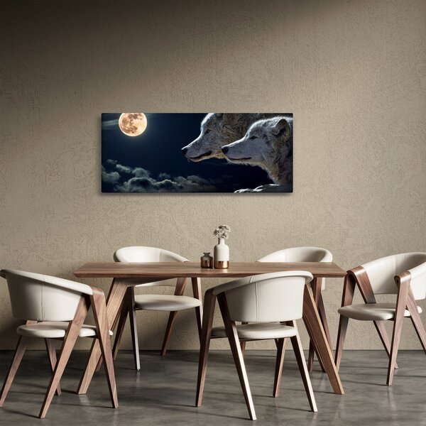 Farkas üvöltés a holdra képe (120x50 cm)