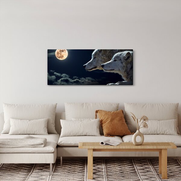 Farkas üvöltés a holdra képe (120x50 cm)