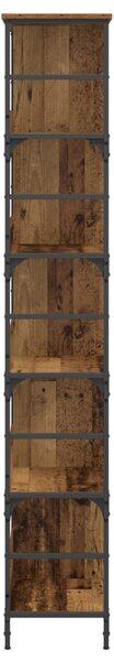 Könyvespolc 4 szintes 78,5 x 33 x 188,5 cm fém PB Antik fa
