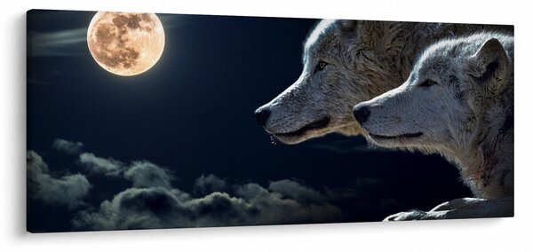Farkas üvöltés a holdra képe (120x50 cm)