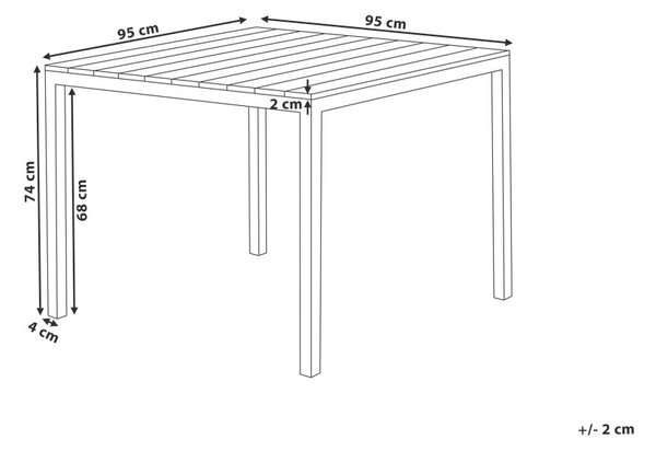 Kerti asztal PRATO 95 cm 95 cm Bézs