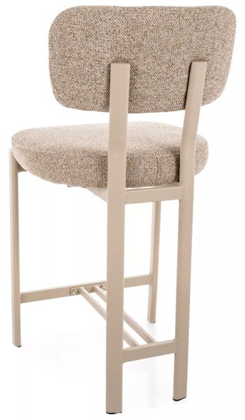 Misaki H-2 Félhoker Bézs Textil Kaszmir Fém Vázzal