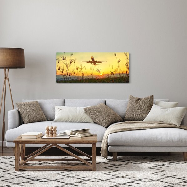 Repülő repülőgép képe (120x50 cm)