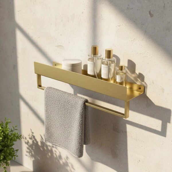 Fürdőszobai polc SF01 60cm gold brush