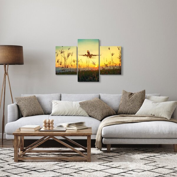 Repülő repülőgép képe (90x60 cm)