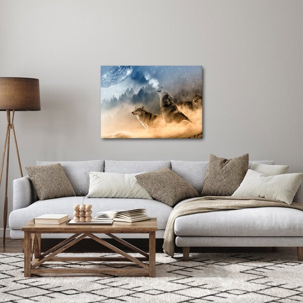Farkasok üvöltése a holdra képe (70x50 cm)