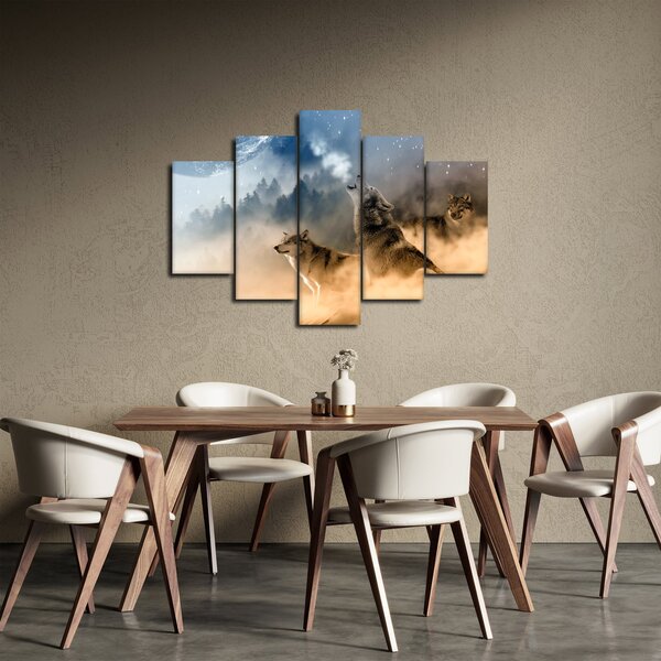 Farkasok üvöltése a holdra képe (150x105 cm)