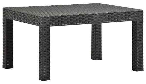 2 részes antracit PP rattan kerti bútorgarnitúra párnákkal