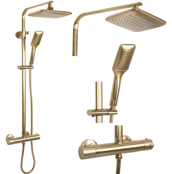 Zuhanyszett REA Tom brush gold