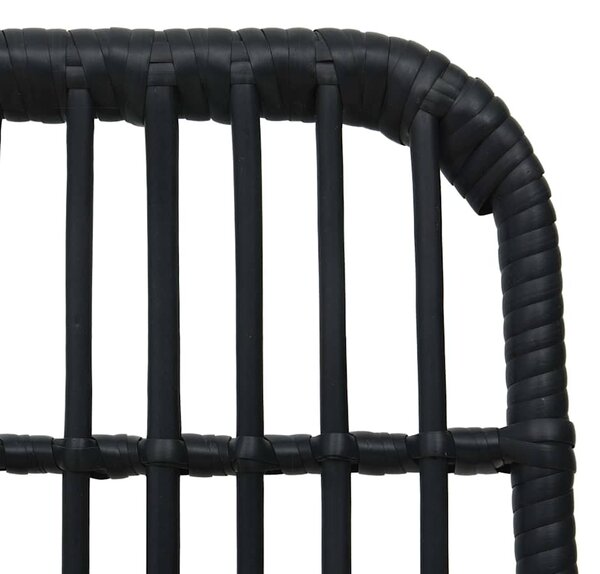 3-darabos fekete polyrattan bisztrószett
