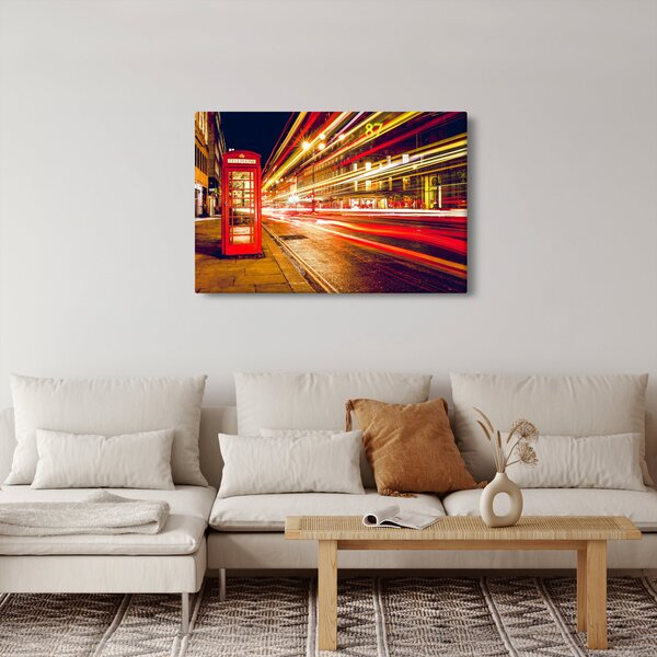Piros londoni telefonfülke képe (90x60 cm)