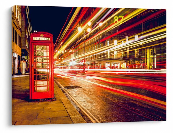 Piros londoni telefonfülke képe (70x50 cm)