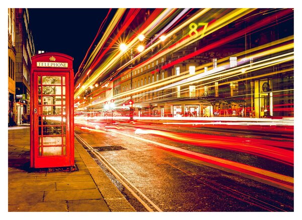 Piros londoni telefonfülke képe (70x50 cm)