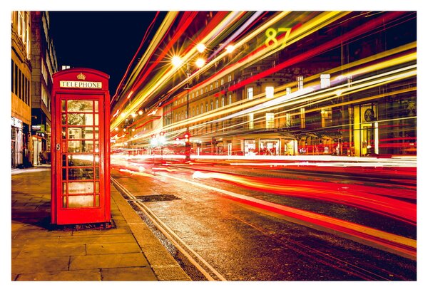 Piros londoni telefonfülke képe (90x60 cm)