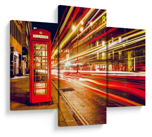 Piros londoni telefonfülke képe (90x60 cm)