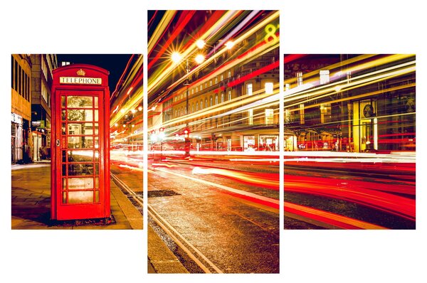 Piros londoni telefonfülke képe (90x60 cm)