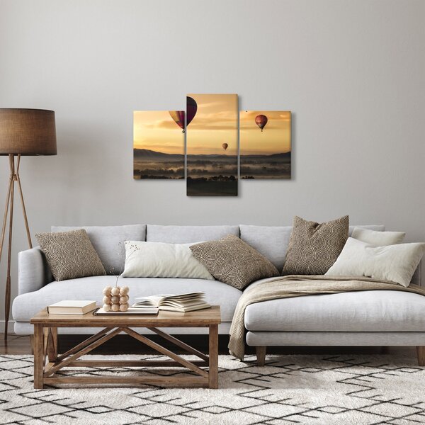 Kép - repülő léggömbök (90x60 cm)
