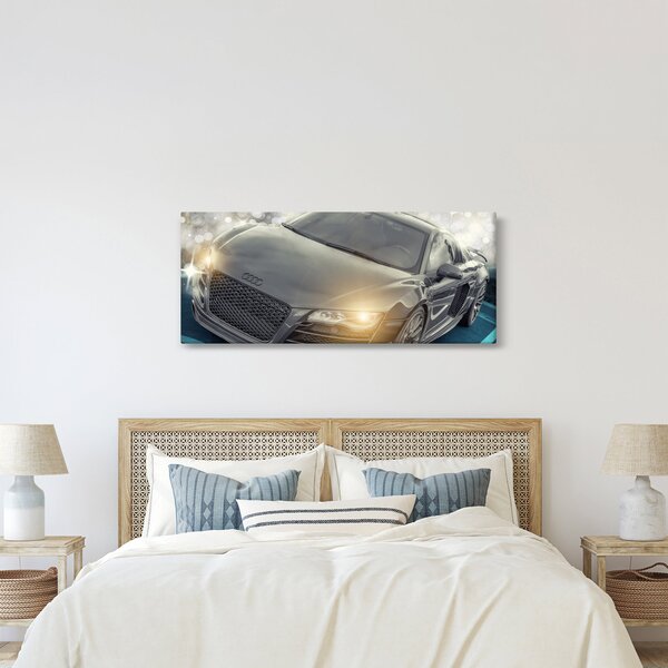 Audi autó képe - szürke (120x50 cm)