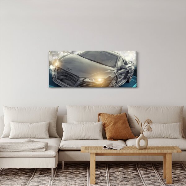 Audi autó képe - szürke (120x50 cm)