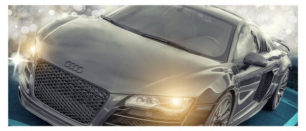 Audi autó képe - szürke (120x50 cm)