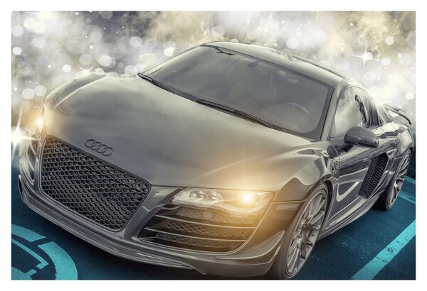 Audi autó képe - szürke (90x60 cm)