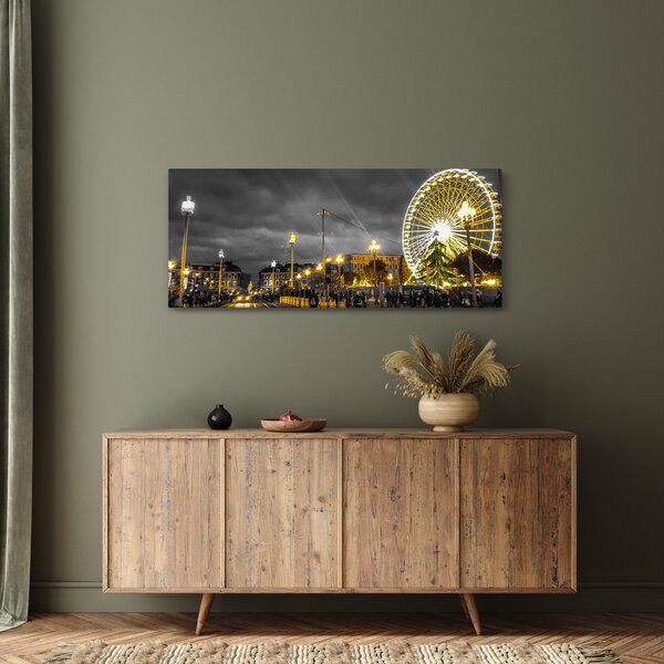 Óriáskerék a szürkületbe képe (120x50 cm)