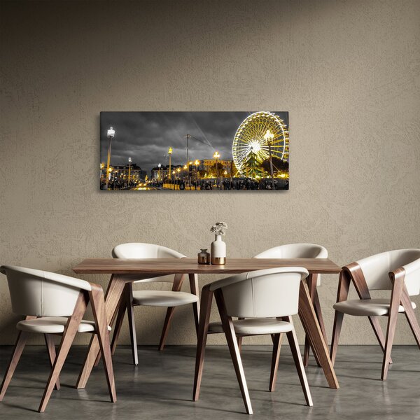 Óriáskerék a szürkületbe képe (120x50 cm)