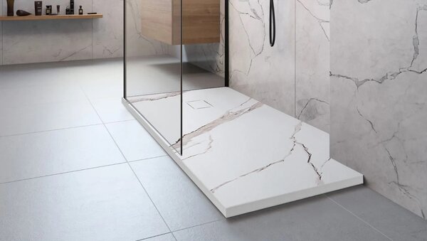 Zuhanytálca Bazalt CARRARA WHITE 80x100