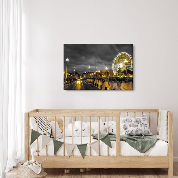 Óriáskerék a szürkületbe képe (90x60 cm)