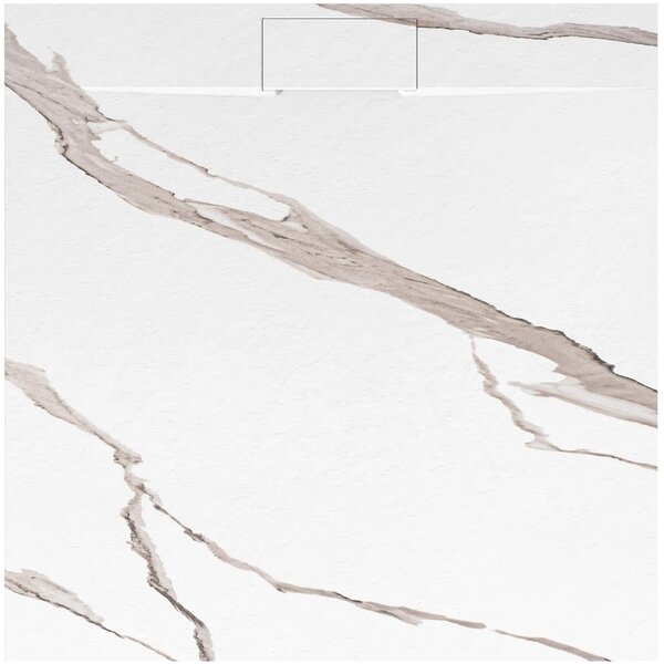 Zuhanytálca Bazalt CARRARA WHITE 90x90