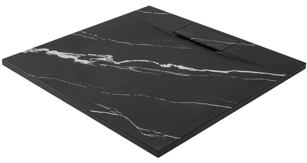Zuhanytálca Bazalt CARRARA BLACK 90x90