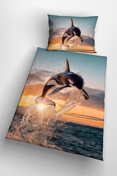 3d ágyneműhuzat Orca 140x200 cm