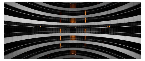 Absztrakt kép - épület (120x50 cm)