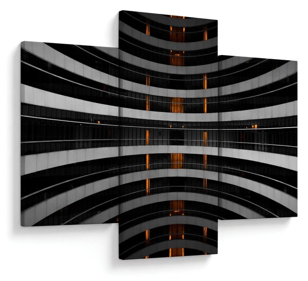 Absztrakt kép - épület (90x60 cm)