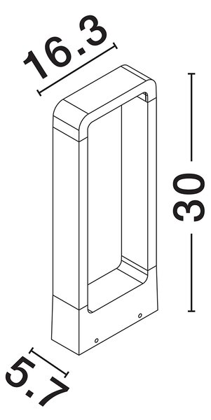 Minimal kültéri állólámpa