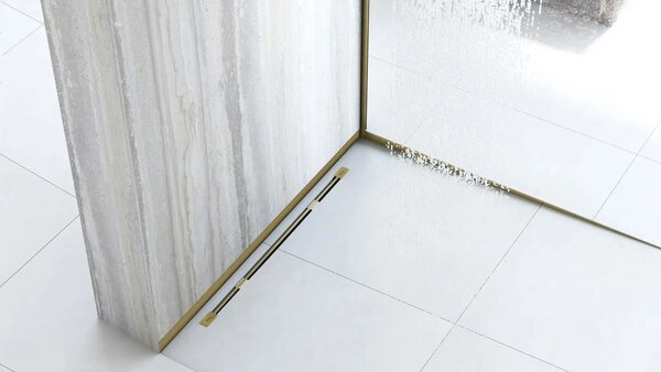 Szemközti zuhanytálca profil 130cm Brush Gold