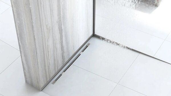 Szemközti zuhanytálca profil 130cm BRUSH NICKEL