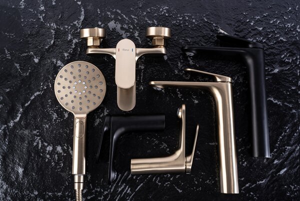 Fürdőkád csaptelep REA Marco Brush Gold