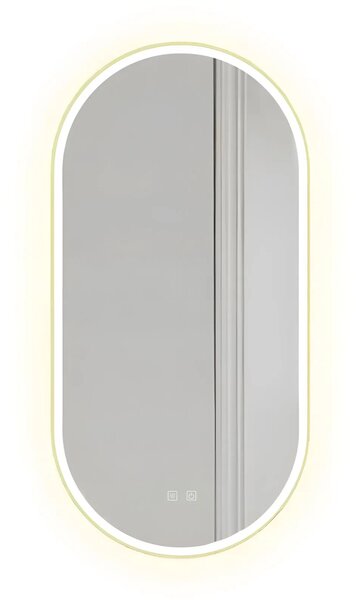 Tükör LED OVL 50x100cm Gold