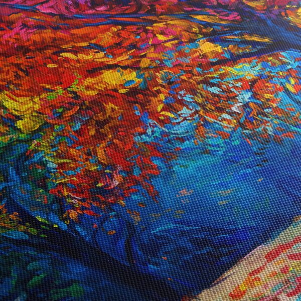 Természetfestmény képe (órával) (90x30 cm)