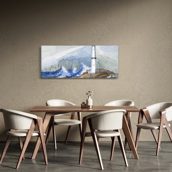 Világítótorony festményének képe (120x50 cm)
