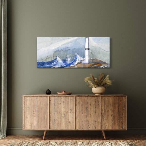 Világítótorony festményének képe (120x50 cm)