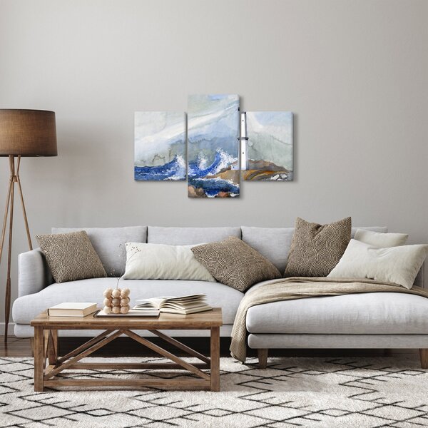 Világítótorony festményének képe (90x60 cm)