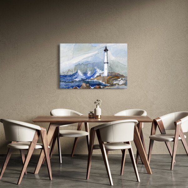 Világítótorony festményének képe (90x60 cm)